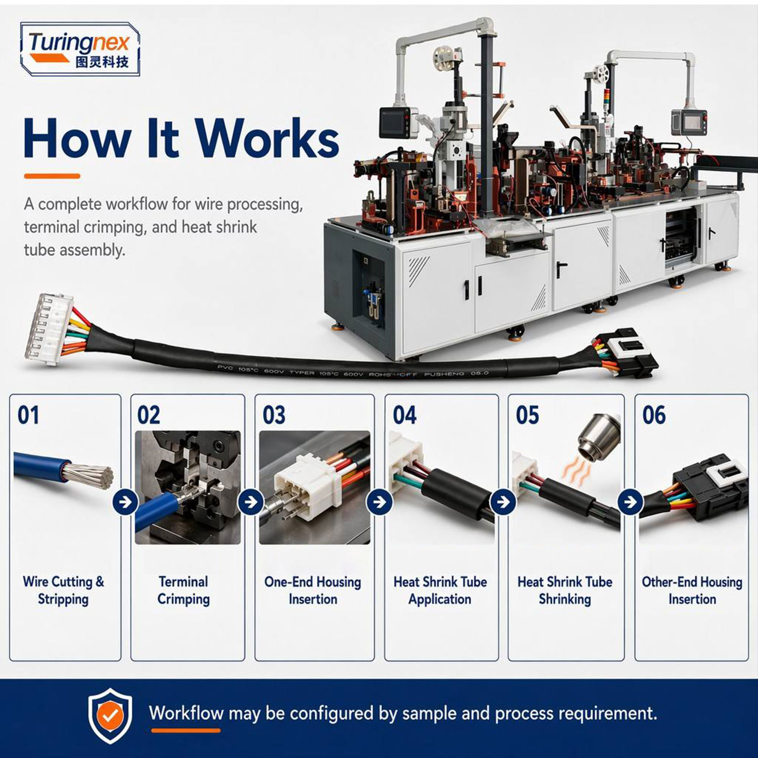 TR-M9 Auto Double-End Crimping Machine For Round Sheathed Wire With Heat Shrink Tube & Housing Insertion — detail 3