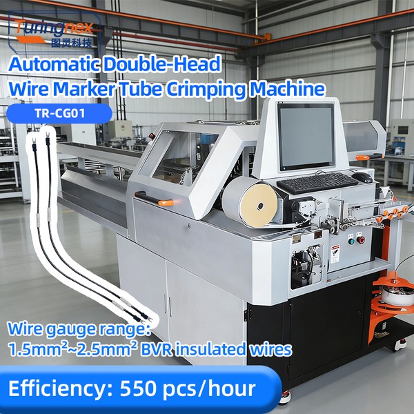 TR-CG01 Automatic Double-Head Wire Marker Tube Crimping Machine