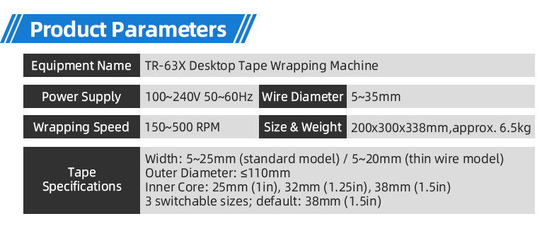 TR-63X Desktop Tape Wrapping Machine — detail 6