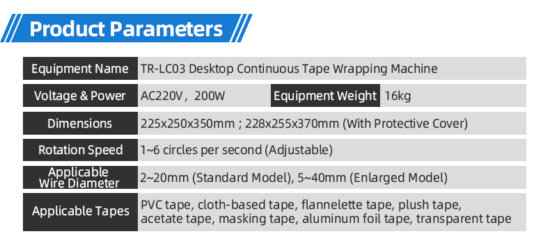 TR-LC03 Desktop Continuous Tape Wrapping Machine — detail 6