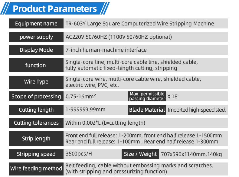 TR-603Y；TR-D502 TR-603Y Large Square Computerized Wire Stripping Machine+ TR-D502 Wire Winding Machine — detail 5