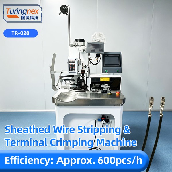 TR-028 Sheathed Wire Stripping & Terminal Crimping Machine