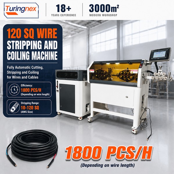 TR-8120 Automatic Wire Stripping & Coiling Machine
