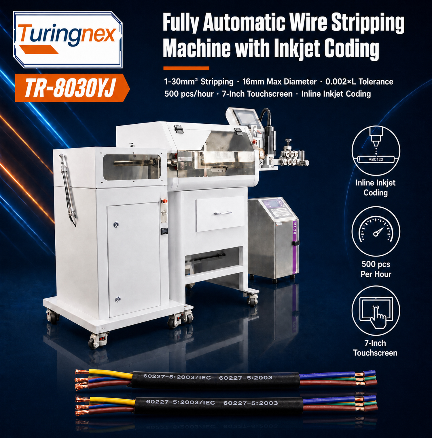 TR-8030YJP Computer-Controlled Wire Stripping Machine with Marking Function — detail 2