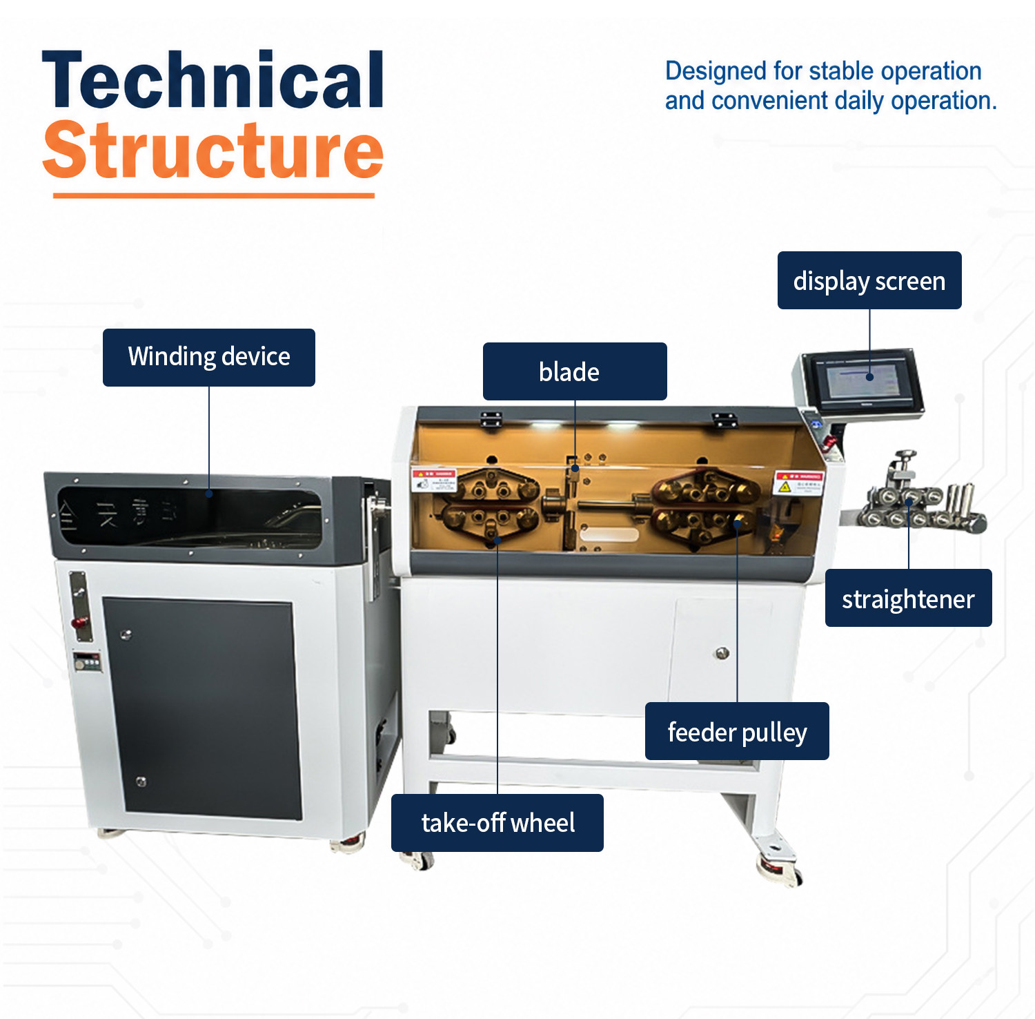 Computer Wire Stripping Machine in production